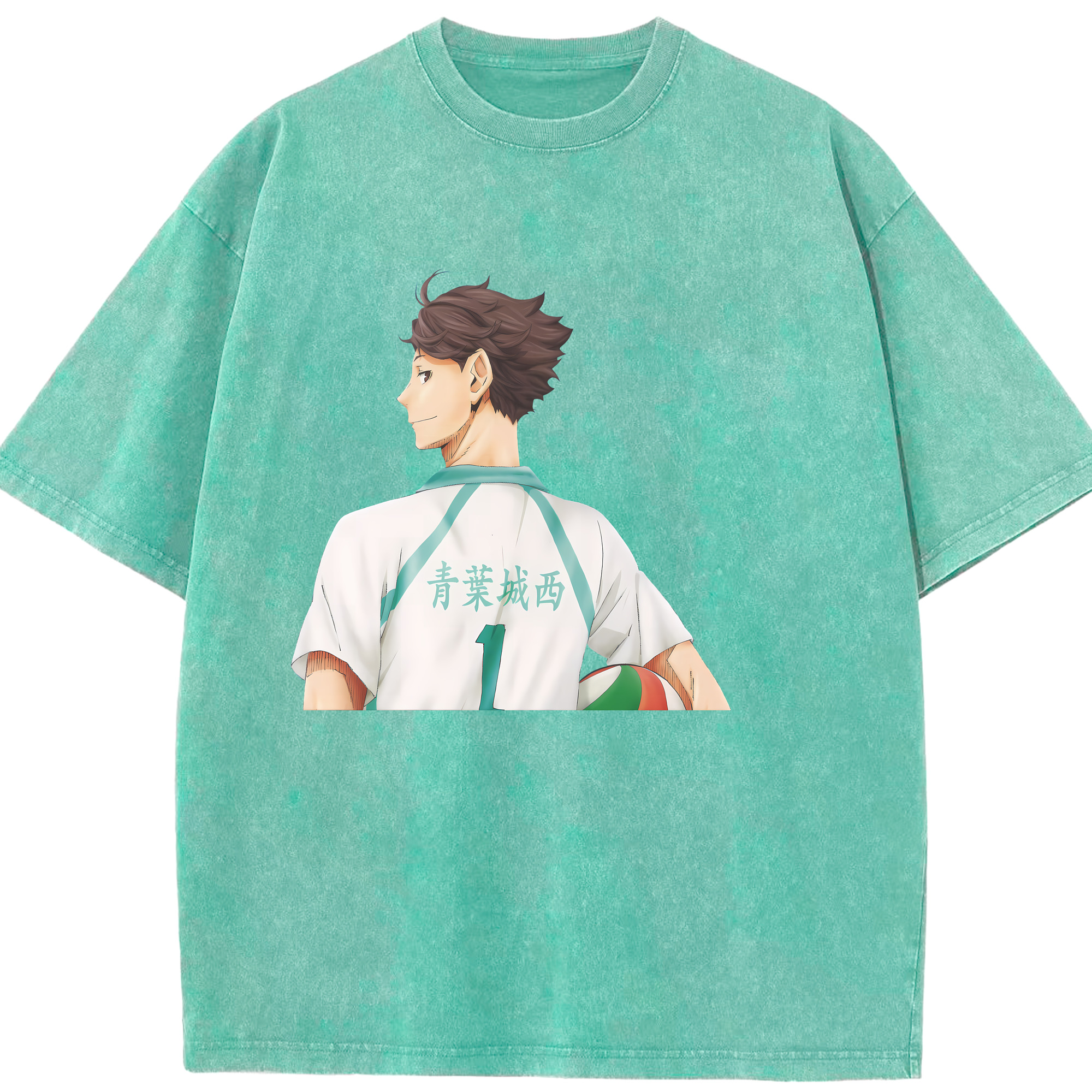 （画像用） ハイキュー!! Haikyu!! 綿100% ヴィンテージ風 半袖Tシャツ（フロントプリント）